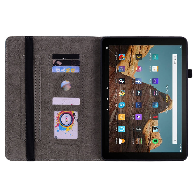 For Amazon Kindle Fire HD10 2019 / 2017 Butterfly Rose Embossed Leather Smart Tablet Case(Red) - Amazon by PMC TechLife | Online Shopping South Africa | PMC TechLife | Buy Now Pay Later Mobicred