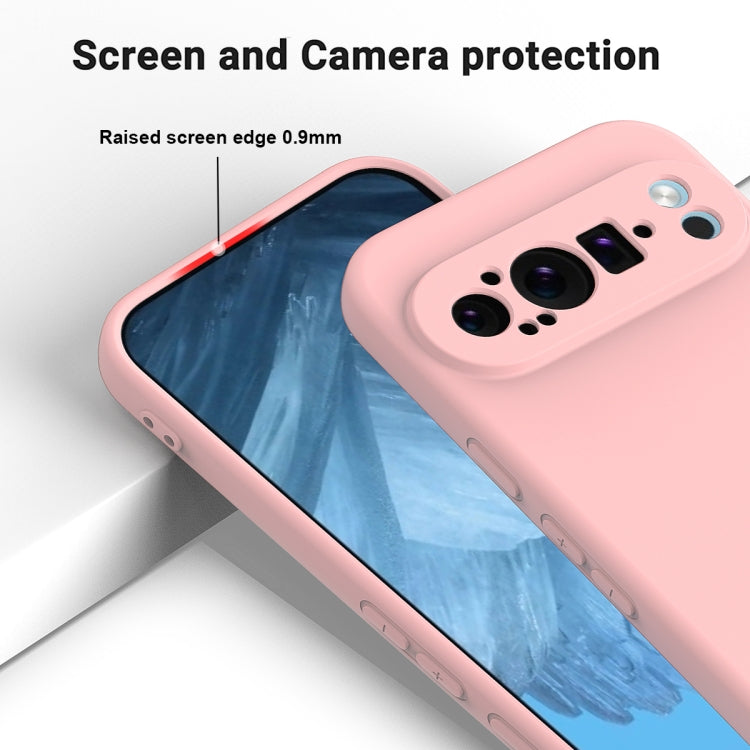 For Google Pixel 9 Pro Pure Color Liquid Silicone Shockproof Phone Case(Pink) - Google Cases by PMC Jewellery | Online Shopping South Africa | PMC Jewellery | Buy Now Pay Later Mobicred