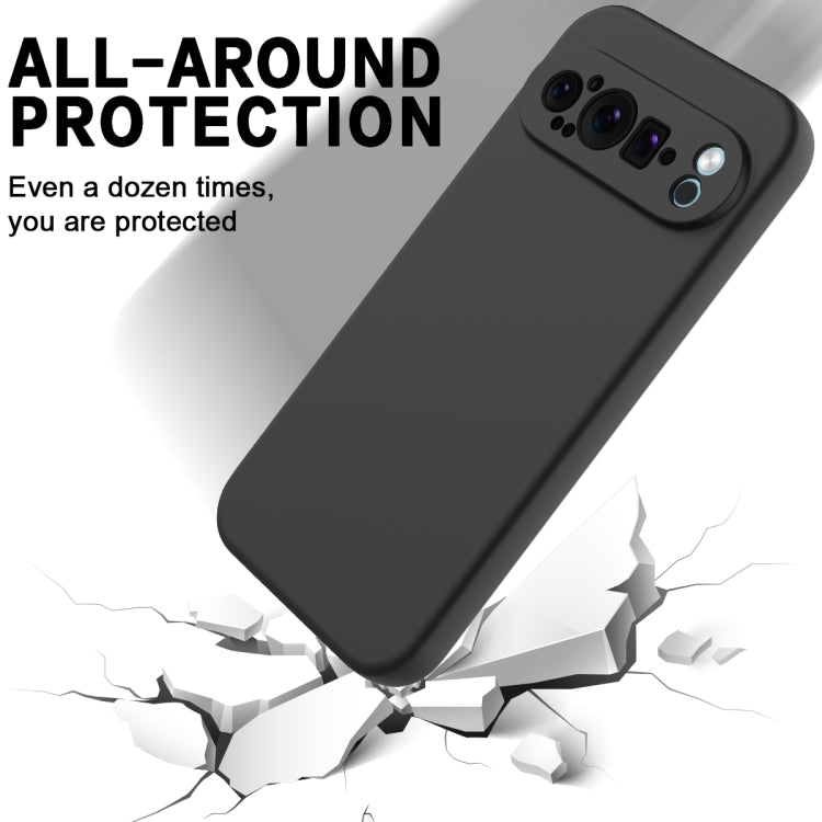 For Google Pixel 9 Pro Pure Color Liquid Silicone Shockproof Phone Case(Black) - Google Cases by PMC Jewellery | Online Shopping South Africa | PMC Jewellery | Buy Now Pay Later Mobicred