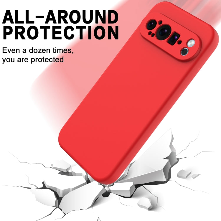 For Google Pixel 9 Pro XL Pure Color Liquid Silicone Shockproof Phone Case(Red) - Google Cases by PMC Jewellery | Online Shopping South Africa | PMC Jewellery | Buy Now Pay Later Mobicred