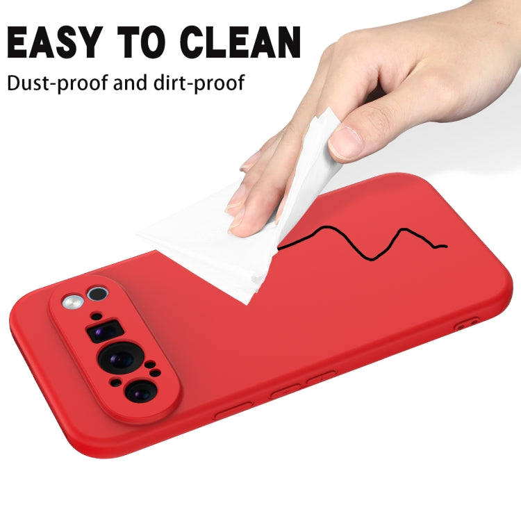 For Google Pixel 9 Pro XL Pure Color Liquid Silicone Shockproof Phone Case(Red) - Google Cases by PMC TechLife | Online Shopping South Africa | PMC TechLife | Buy Now Pay Later Mobicred