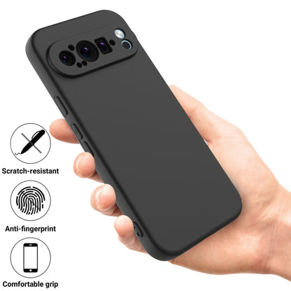 For Google Pixel 9 Pro XL Pure Color Liquid Silicone Shockproof Phone Case(Black) - Google Cases by PMC Jewellery | Online Shopping South Africa | PMC Jewellery | Buy Now Pay Later Mobicred