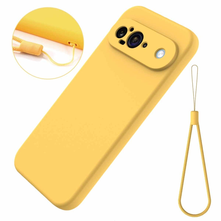 For Google Pixel 9 Pure Color Liquid Silicone Shockproof Phone Case(Yellow) - Google Cases by PMC Jewellery | Online Shopping South Africa | PMC Jewellery | Buy Now Pay Later Mobicred