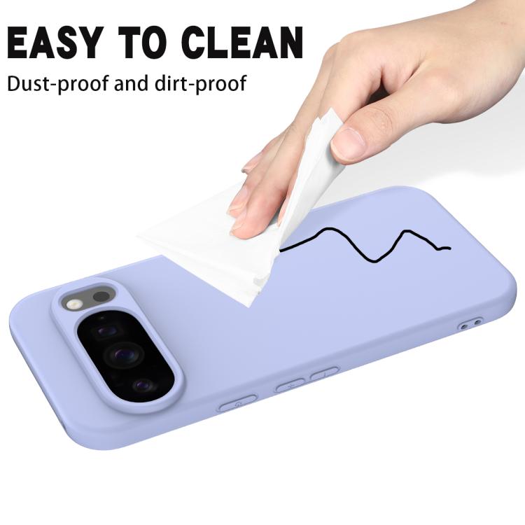 For Google Pixel 10 Pro Pure Color Liquid Silicone Shockproof Phone Case(Purple) - free shipping - PMC TechLife - Order now!