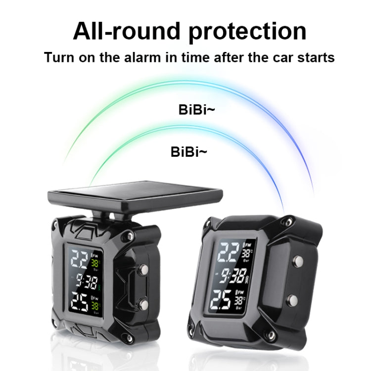 M9 Color Screen Motorcycle Solar Wireless Tire Pressure Monitor With Rear Mirror Bolt Mount - Electrical System by PMC Jewellery | Online Shopping South Africa | PMC Jewellery | Buy Now Pay Later Mobicred