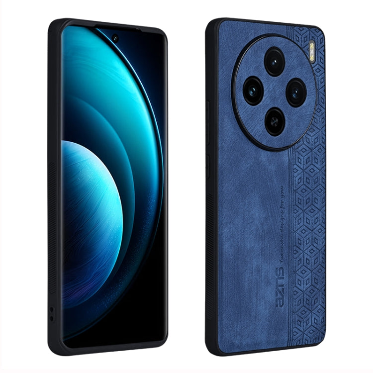 For vivo X100 AZNS 3D Embossed Skin Feel Phone Case(Sapphire Blue) - X100 Cases by AZNS | Online Shopping South Africa | PMC Jewellery | Buy Now Pay Later Mobicred