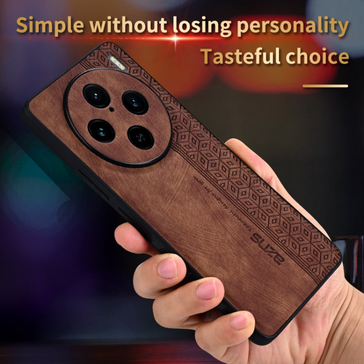 For vivo X100 Pro AZNS 3D Embossed Skin Feel Phone Case(Brown) - X100 Pro Cases by AZNS | Online Shopping South Africa | PMC Jewellery | Buy Now Pay Later Mobicred