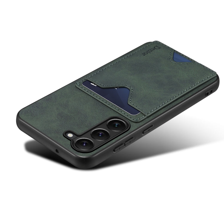 For Samsung Galaxy S24 5G Denior PU Back Cover Card Slot Holder Phone Case(Green) - Galaxy S24 5G Cases by Denior | Online Shopping South Africa | PMC Jewellery | Buy Now Pay Later Mobicred