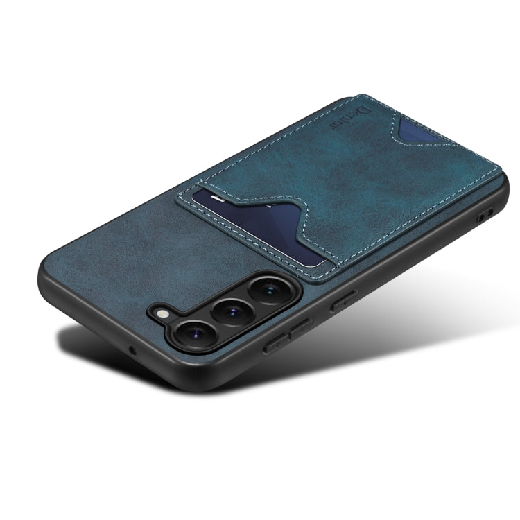 For Samsung Galaxy S24+ 5G Denior PU Back Cover Card Slot Holder Phone Case(Blue) - Galaxy S24+ 5G Cases by Denior | Online Shopping South Africa | PMC Jewellery | Buy Now Pay Later Mobicred