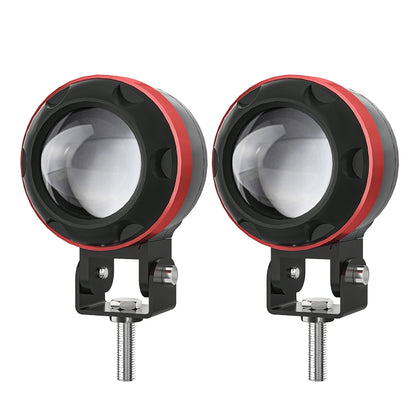 M7 1 Pair Motorcycle Two-color Spotlight(Black) - Headlights by PMC Jewellery | Online Shopping South Africa | PMC Jewellery | Buy Now Pay Later Mobicred