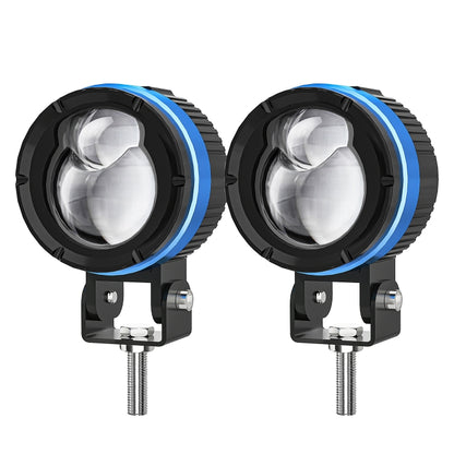 M8 1 Pair Motorcycle Two-color Spotlight(Black) - Headlights by PMC Jewellery | Online Shopping South Africa | PMC Jewellery | Buy Now Pay Later Mobicred