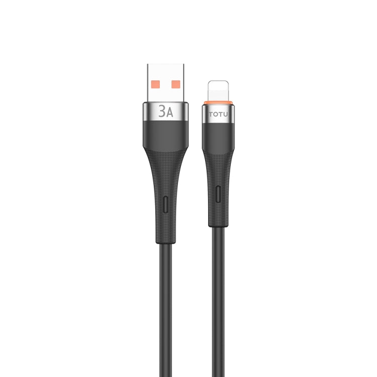 TOTU CB-2 Series USB to 8 Pin Aluminum Alloy Skin Feel Data Cable, Length:1m(Black) - Normal Style Cable by TOTUDESIGN | Online Shopping South Africa | PMC Jewellery | Buy Now Pay Later Mobicred