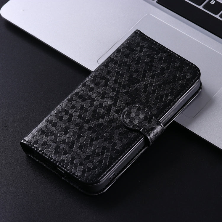 For Google Pixel 9 Pro Honeycomb Dot Texture Leather Phone Case(Black) - Google Cases by PMC Jewellery | Online Shopping South Africa | PMC Jewellery | Buy Now Pay Later Mobicred