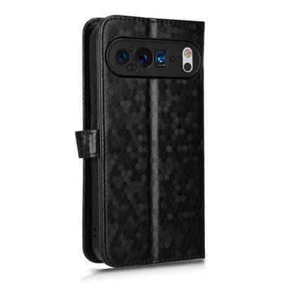 For Google Pixel 9 Pro Honeycomb Dot Texture Leather Phone Case(Black) - Google Cases by PMC Jewellery | Online Shopping South Africa | PMC Jewellery | Buy Now Pay Later Mobicred