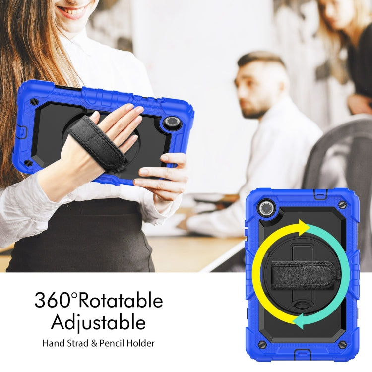 For Lenovo Tab M8 4th Gen Silicone Hybrid PC Tablet Case with Shoulder Strap(Blue) - Lenovo by PMC TechLife | Online Shopping South Africa | PMC TechLife | Buy Now Pay Later Mobicred