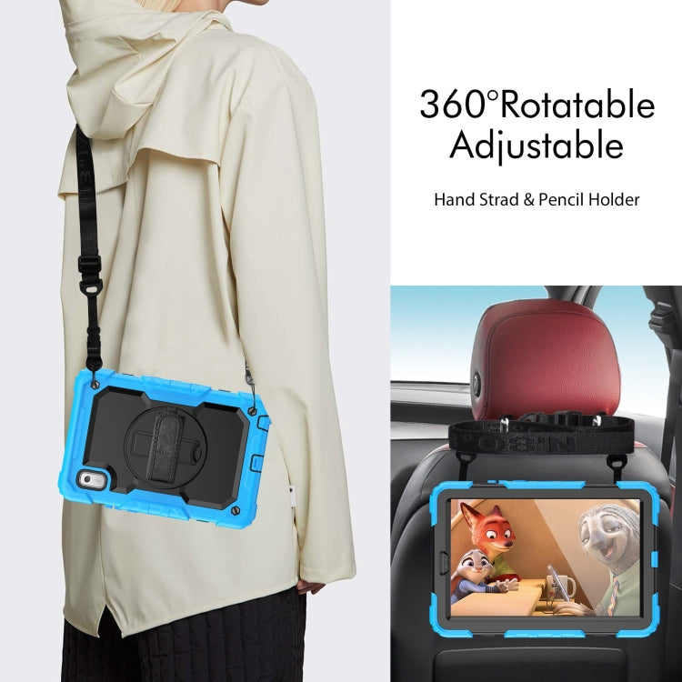 For Lenovo Tab M9 Silicone Hybrid PC Tablet Case with Shoulder Strap(Light Blue) - Lenovo by PMC TechLife | Online Shopping South Africa | PMC TechLife | Buy Now Pay Later Mobicred