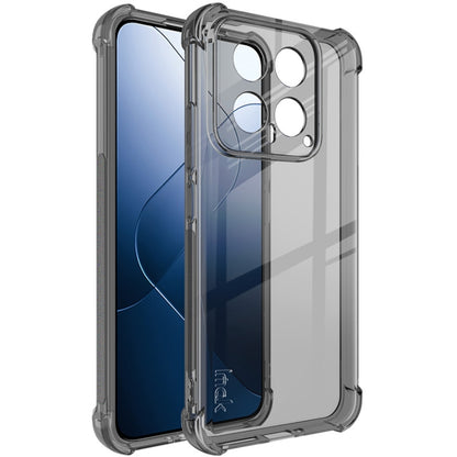 For Xiaomi 14 5G imak Shockproof Airbag TPU Phone Case(Transparent Black) - 14 Cases by imak | Online Shopping South Africa | PMC Jewellery | Buy Now Pay Later Mobicred