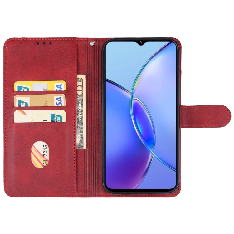 For vivo Y28 4G Leather Phone Case(Red) - vivo Cases by PMC Jewellery | Online Shopping South Africa | PMC Jewellery | Buy Now Pay Later Mobicred