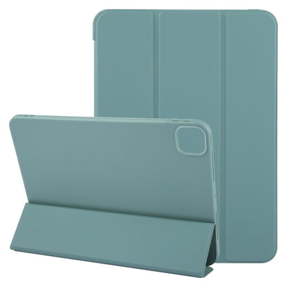 For iPad Air 11 2025 / 2024 GEBEI 3-folding Holder Shockproof Flip Leather Tablet Case(Dark Green) - iPad Air 11 2025 / 2024 Cases by GEBEI | Online Shopping South Africa | PMC Jewellery | Buy Now Pay Later Mobicred