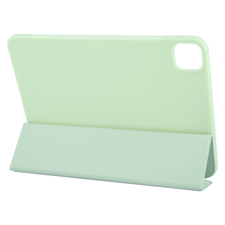 For iPad Pro 11 2024 GEBEI 3-folding Holder Shockproof Flip Leather Tablet Case(Green) - iPad Pro 11 2024 Cases by GEBEI | Online Shopping South Africa | PMC Jewellery | Buy Now Pay Later Mobicred