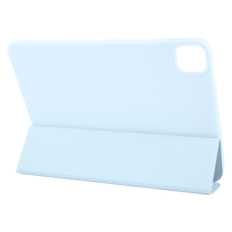 For iPad Air 13 2024 GEBEI 3-folding Holder Shockproof Flip Leather Tablet Case(Sky Blue) - iPad Air 13 2024 Cases by GEBEI | Online Shopping South Africa | PMC Jewellery | Buy Now Pay Later Mobicred