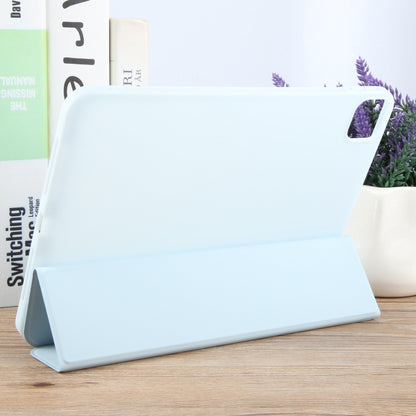 For iPad Air 13 2024 GEBEI 3-folding Holder Shockproof Flip Leather Tablet Case(Sky Blue) - iPad Air 13 2024 Cases by GEBEI | Online Shopping South Africa | PMC Jewellery | Buy Now Pay Later Mobicred