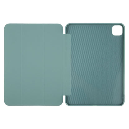 For iPad Air 13 2025 / 2024 GEBEI 3-folding Holder Shockproof Flip Leather Tablet Case(Dark Green) - iPad Air 13 2025 / 2024 Cases by GEBEI | Online Shopping South Africa | PMC Jewellery | Buy Now Pay Later Mobicred