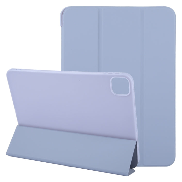 For iPad Pro 13 2024 GEBEI 3-folding Holder Shockproof Flip Leather Tablet Case(Light Purple) - iPad Pro 13 2024 Cases by GEBEI | Online Shopping South Africa | PMC Jewellery | Buy Now Pay Later Mobicred