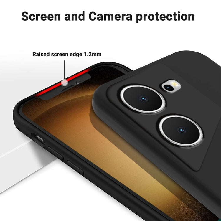 For Tecno Pova 5 Pure Color Liquid Silicone Shockproof Phone Case(Black) - Tecno Cases by PMC TechLife | Online Shopping South Africa | PMC TechLife | Buy Now Pay Later Mobicred