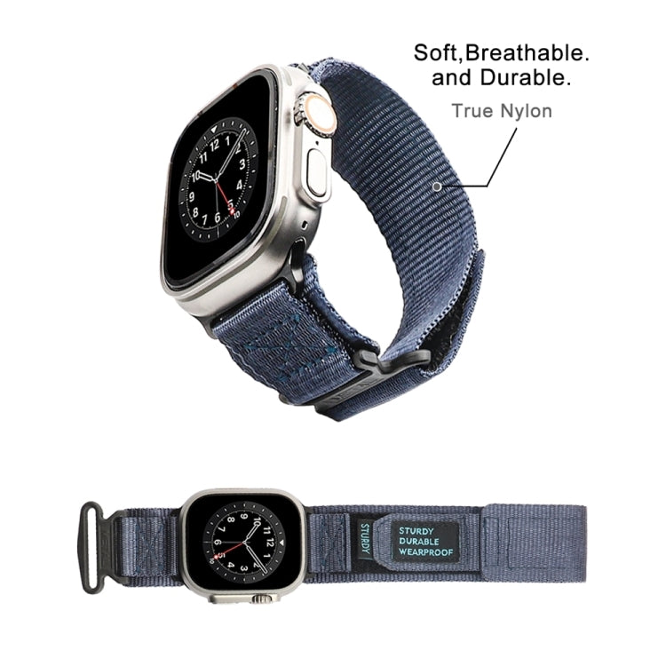 Nylon Two Section Watch Band For Apple Watch Ultra 2 49mm(Blue) - Watch Bands by PMC Jewellery | Online Shopping South Africa | PMC Jewellery | Buy Now Pay Later Mobicred