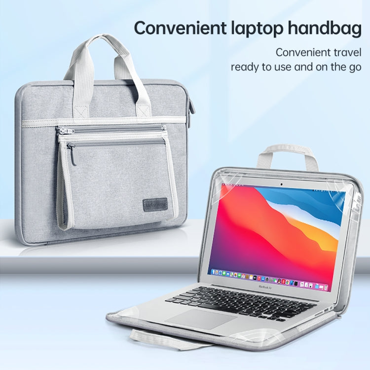 13/13.3 inch Oxford Fabric Portable Laptop Handbag(Grey) - 13.3 inch by PMC Jewellery | Online Shopping South Africa | PMC Jewellery | Buy Now Pay Later Mobicred