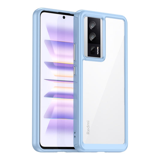 For Xiaomi Poco F5 Pro Colorful Series Acrylic Hybrid TPU Phone Case(Blue) - Xiaomi Cases by PMC Jewellery | Online Shopping South Africa | PMC Jewellery | Buy Now Pay Later Mobicred