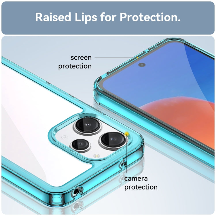 For Xiaomi Poco M6 Pro 5G Colorful Series Acrylic Hybrid TPU Phone Case(Transparent Blue) - Xiaomi Cases by PMC Jewellery | Online Shopping South Africa | PMC Jewellery | Buy Now Pay Later Mobicred