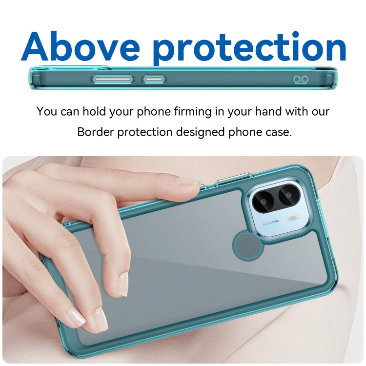 For Xiaomi Redmi A2+ Colorful Series Acrylic Hybrid TPU Phone Case(Transparent Blue) - Xiaomi Cases by PMC Jewellery | Online Shopping South Africa | PMC Jewellery | Buy Now Pay Later Mobicred