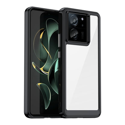 For Xiaomi 13T Colorful Series Acrylic Hybrid TPU Phone Case(Black) - Xiaomi Cases by PMC Jewellery | Online Shopping South Africa | PMC Jewellery | Buy Now Pay Later Mobicred