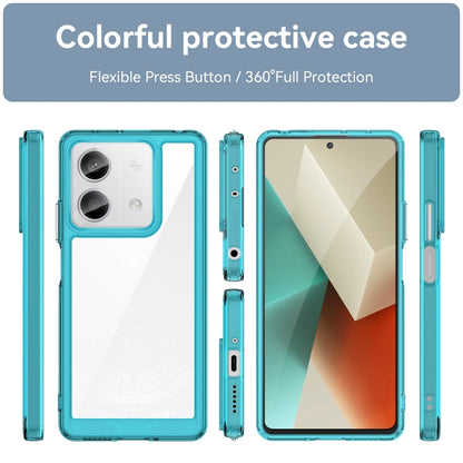 For Xiaomi Redmi Note 13 5G Colorful Series Acrylic Hybrid TPU Phone Case(Transparent Blue) - Note 13 Cases by PMC Jewellery | Online Shopping South Africa | PMC Jewellery | Buy Now Pay Later Mobicred