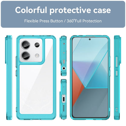 For Xiaomi Redmi Note 13 Pro 5G Colorful Series Acrylic Hybrid TPU Phone Case(Transparent Blue) - Note 13 Pro Cases by PMC Jewellery | Online Shopping South Africa | PMC Jewellery | Buy Now Pay Later Mobicred