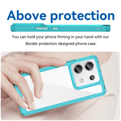 For Xiaomi Redmi Note 13 Pro 5G Colorful Series Acrylic Hybrid TPU Phone Case(Transparent Blue) - Note 13 Pro Cases by PMC Jewellery | Online Shopping South Africa | PMC Jewellery | Buy Now Pay Later Mobicred