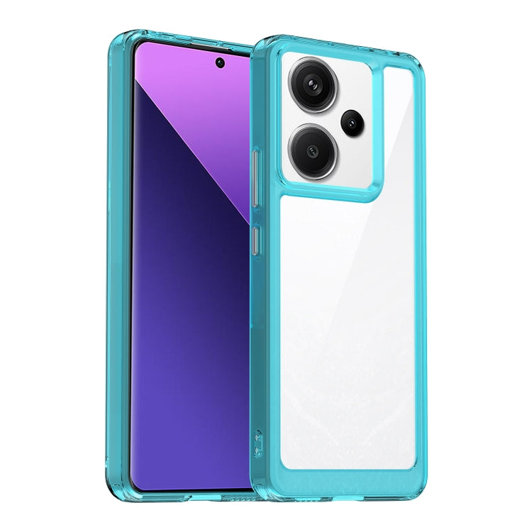 For Xiaomi Redmi Note 13 Pro+ Colorful Series Acrylic Hybrid TPU Phone Case(Transparent Blue) - Note 13 Pro+ Cases by PMC Jewellery | Online Shopping South Africa | PMC Jewellery | Buy Now Pay Later Mobicred