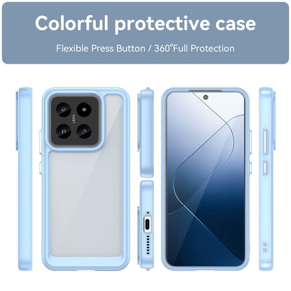 For Xiaomi 14 Colorful Series Acrylic Hybrid TPU Phone Case(Blue) - 14 Cases by PMC Jewellery | Online Shopping South Africa | PMC Jewellery | Buy Now Pay Later Mobicred