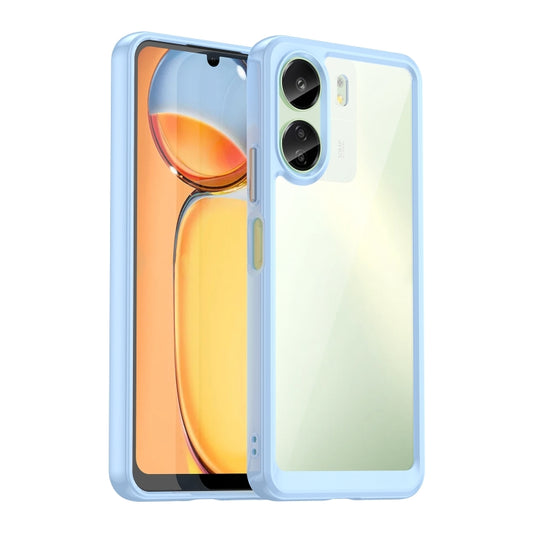 For Xiaomi Redmi 13C 4G Colorful Series Acrylic Hybrid TPU Phone Case(Blue) - 13C Cases by PMC Jewellery | Online Shopping South Africa | PMC Jewellery | Buy Now Pay Later Mobicred