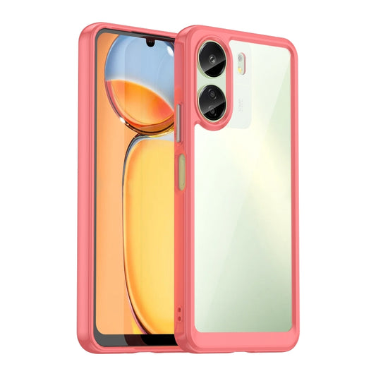 For Xiaomi Redmi 13C 4G Colorful Series Acrylic Hybrid TPU Phone Case(Red) - 13C Cases by PMC Jewellery | Online Shopping South Africa | PMC Jewellery | Buy Now Pay Later Mobicred