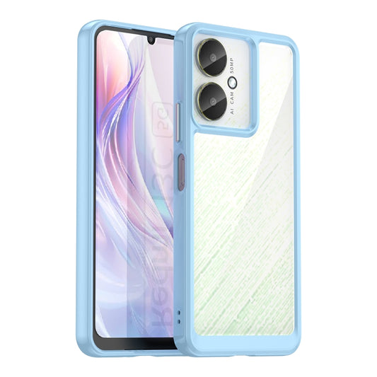 For Xiaomi Poco M6 Colorful Series Acrylic Hybrid TPU Phone Case(Blue) - Xiaomi Cases by PMC Jewellery | Online Shopping South Africa | PMC Jewellery | Buy Now Pay Later Mobicred