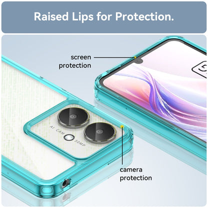 For Xiaomi Redmi 13C 5G Colorful Series Acrylic Hybrid TPU Phone Case(Transparent Blue) - 13C Cases by PMC Jewellery | Online Shopping South Africa | PMC Jewellery