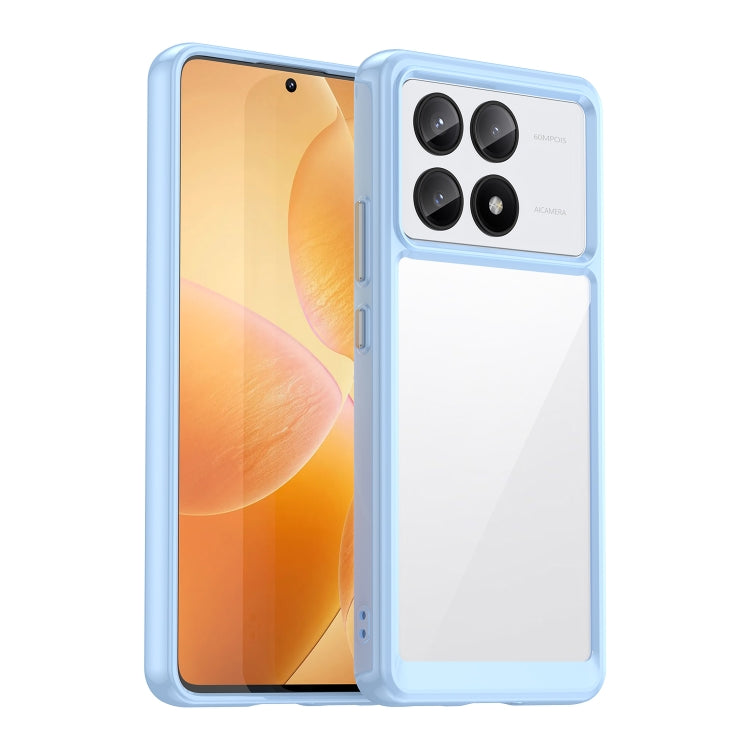 For Xiaomi Redmi K70E Colorful Series Acrylic Hybrid TPU Phone Case(Blue) - K70E Cases by PMC Jewellery | Online Shopping South Africa | PMC Jewellery | Buy Now Pay Later Mobicred