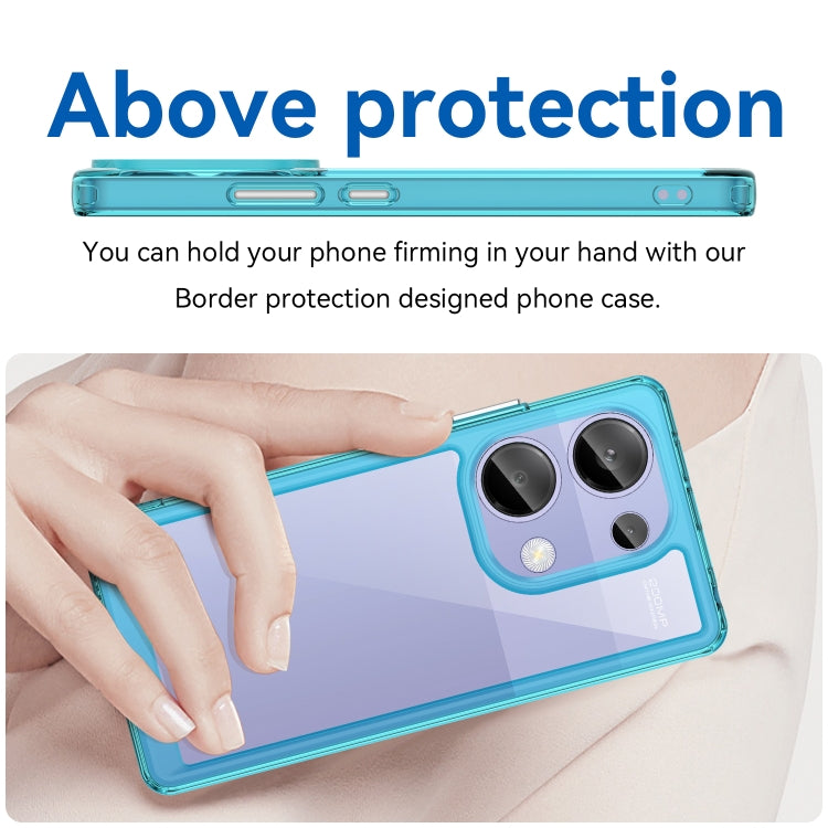 For Redmi Note 13 Pro 4G Global Colorful Series Acrylic Hybrid TPU Phone Case(Transparent Blue) - Note 13 Pro Cases by PMC Jewellery | Online Shopping South Africa | PMC Jewellery | Buy Now Pay Later Mobicred