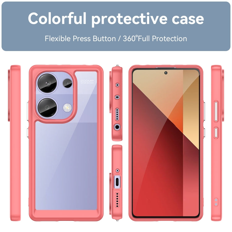 For Redmi Note 13 Pro 4G Global Colorful Series Acrylic Hybrid TPU Phone Case(Red) - Note 13 Pro Cases by PMC Jewellery | Online Shopping South Africa | PMC Jewellery | Buy Now Pay Later Mobicred