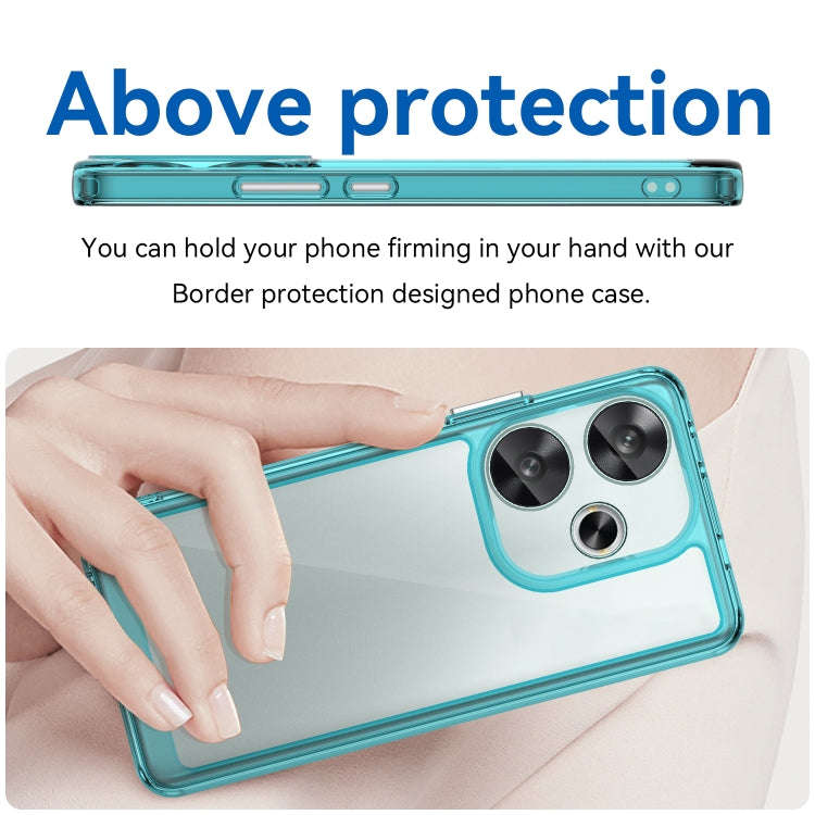 For Xiaomi Redmi Turbo 3 Colorful Series Acrylic Hybrid TPU Phone Case(Transparent Blue) - Xiaomi Cases by PMC Jewellery | Online Shopping South Africa | PMC Jewellery | Buy Now Pay Later Mobicred