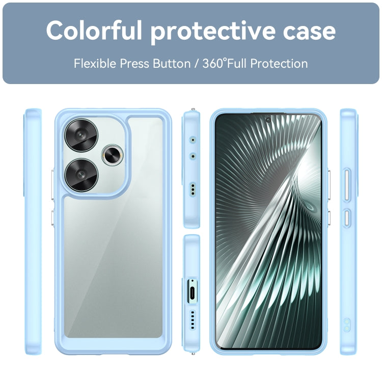 For Xiaomi Redmi Turbo 3 Colorful Series Acrylic Hybrid TPU Phone Case(Blue) - Xiaomi Cases by PMC Jewellery | Online Shopping South Africa | PMC Jewellery | Buy Now Pay Later Mobicred