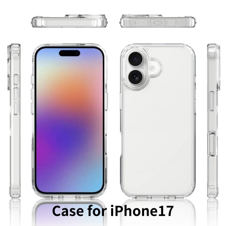 For iPhone 17 Scratchproof Acrylic TPU Phone Case(Black) - free shipping - PMc TechLife - Order now!